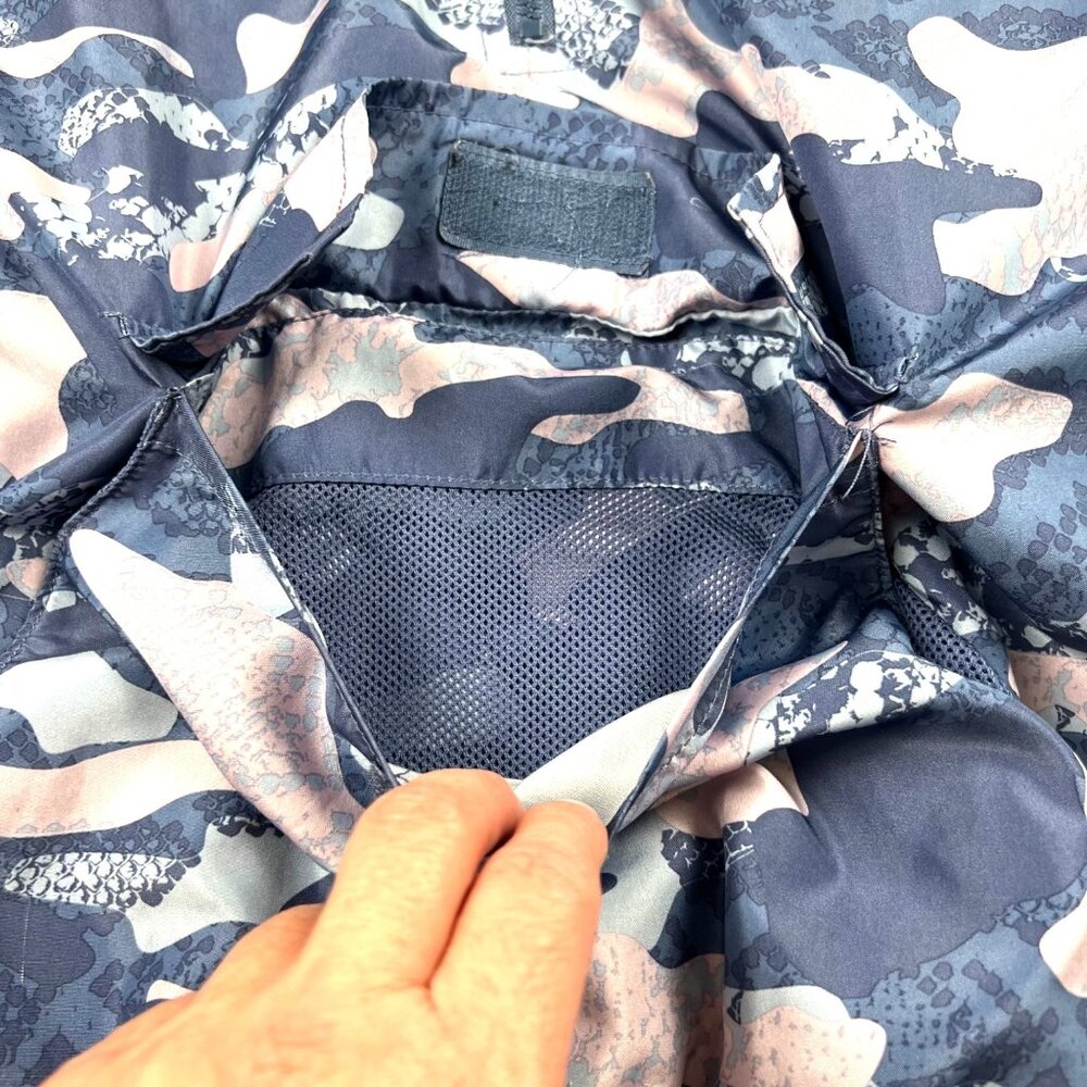 Reebok Womens Camouflage Windbreaker Jacket 1/4 Zip Pouch Pocket Elastic Hem - Picture 5 of 13